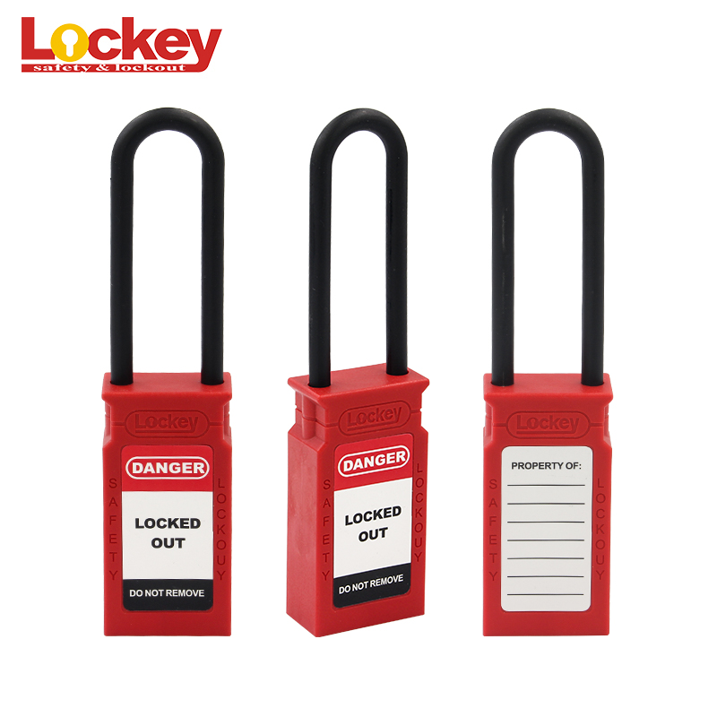 Lockout Tagout Cadenas de sécurité à anse en plastique de 76 mm de long CPL76P