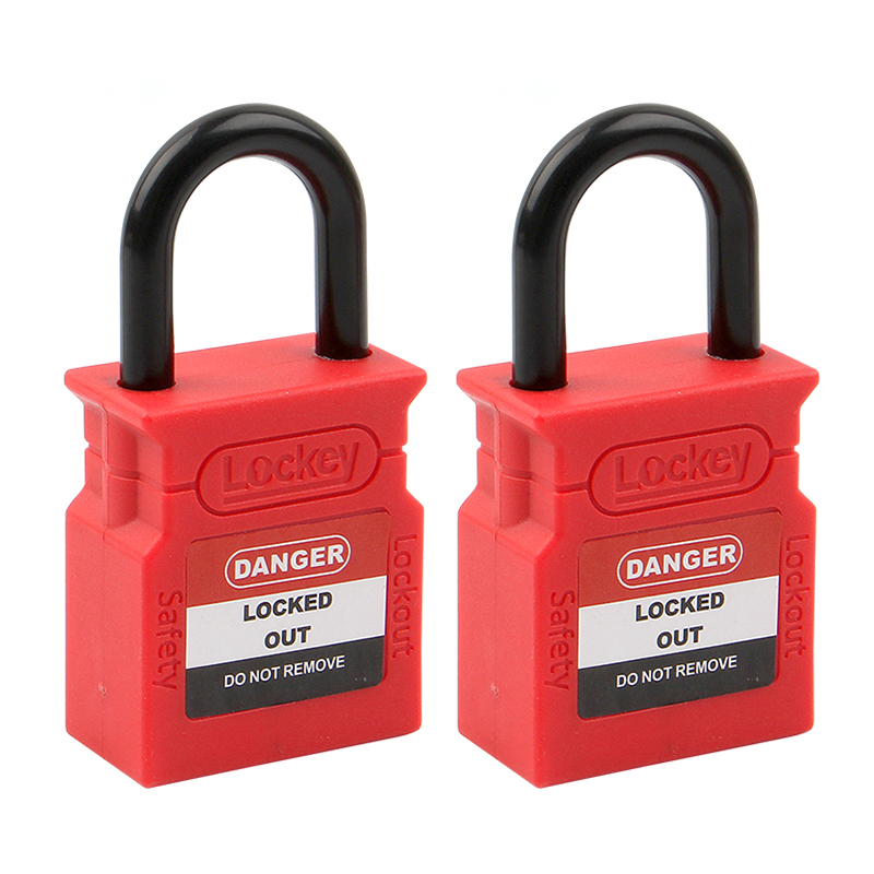 Usine 25mm Nylon manille verrouillage Tagout cadenas de sécurité à clé différente CP25P