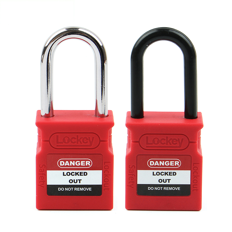 Clé de verrouillage industrielle rouge, 38mm, en acier et Nylon, cadenas de sécurité CP38S 