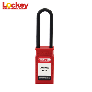 Lockout Tagout Cadenas de sécurité à anse en plastique de 76 mm de long CPL76P